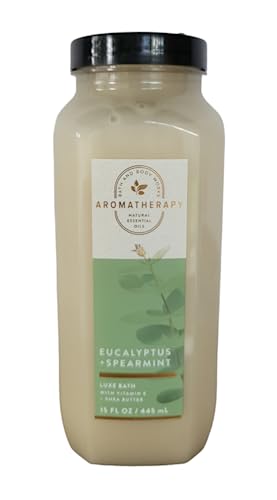 Bath and Body Works Aromatherapy Stress Relief Eucalyptus Spearmint Luxury Bubble Bath 15 Fl Oz