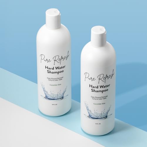 Pure Refresh Hard Water Shampoo – Removes Mineral Buildup from Well Water & Swimming Pools – Sulfate-Free Daily Hair Treatment – Safe for Men & Women – Made in USA (16 oz)