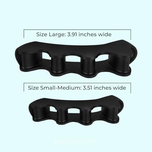 VYCE PrimalStep Toe Separators - Over 50% Thicker and More Durable than ALL Others - Doctor Recommended - Designed in the USA - 4 pack (1 Pair Size Large, 1 Pair of Size S/M)