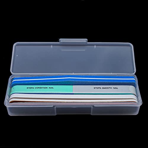 Manicure Tool Box, 8 Pieces Clear Box for Nail Tool, Transparent Personal Nail Box for Manicure, Plastic Nail Art Tool Box Storage Organizer Case Container for Organizing (7.1x1.96x1.18)