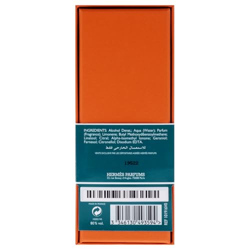 Eau d'Orange Verte by Hermes for Men 3.3 oz Eau de Cologne Spray