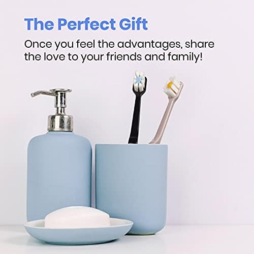 Lindo Polishing Toothbrush - for Sensitive Gums and Teeth, 12000+ Ultra Fine Bristles, Soft and Gentle, Deep Clean, Pack of 4 (Original Black, Beige, 4 Pack)