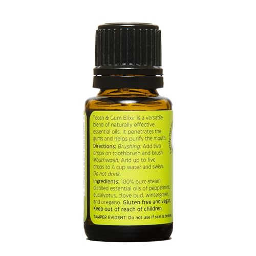 Uncle Harry's Aromatherapy Tooth & Gum Elixir | Purifying Alcohol Free Mouthwash for Gums and Bad Breath | Potent Blend for Oral Hygiene (0.5 oz)