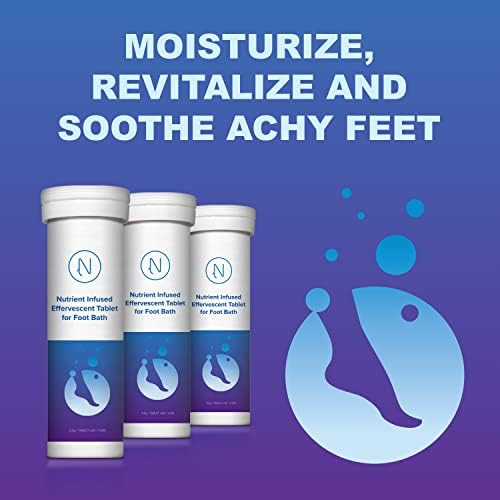 Diabetic Foot Soak Effervescent Tablets Foot Care by Nerve Spa, Anti-Swelling, Rehydrate The Foot, Foot Care Nutrients – 20 Tablets (3 Tubes)