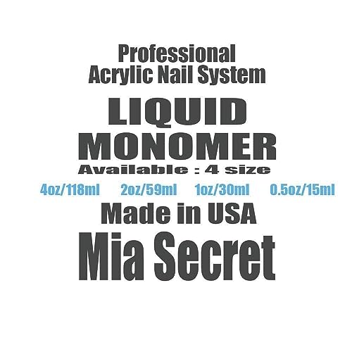MIA SECRET 4oz Liquid Monomer + 4oz Clear Acrylic Powder Nail Art System