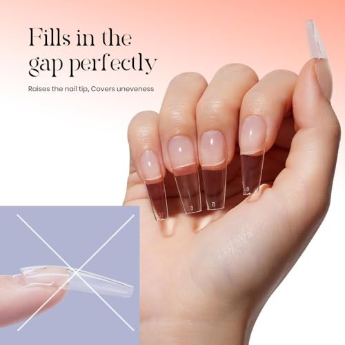 Tipex UV Gel Nail Adhesive, 30g Solid for Soft Acrylic Tips, Long Lasting Strong Bonding for 28+ Days, Large Volume Tube, Rhinestone Glue for Nail Art