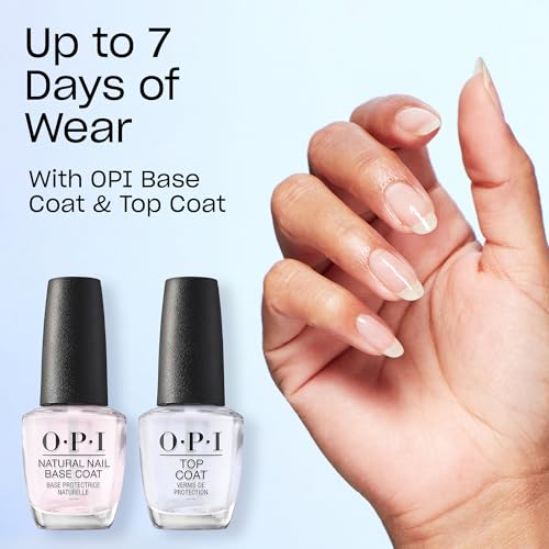 OPI Nail Lacquer Nail Polish | Opaque Light White & Gray Crème Chip Resistant Nail Polish | Vegan, Fast Drying, Streak Free