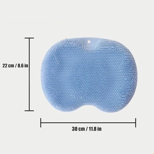 Silicone Shower Foot Scrubber Mat, 2025 New Silicone Foot Scrubber for Shower, Back Massage Pad with Suction Cups Non-Slip Exfoliating (Green,2)