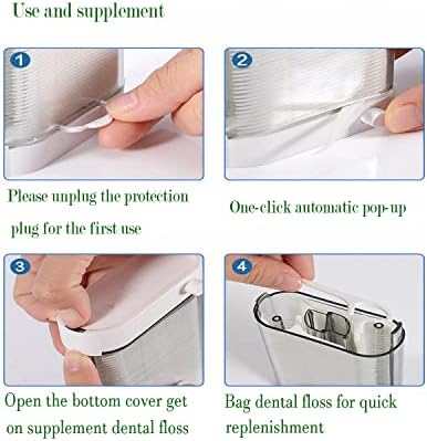 Dental Floss Picks Dispenser - 2 Boxes of Unflavored Flosser Toothpicks (176 Total Count) in Clear Cases for Adults - Hygienic Oral Care Solution for Clean Teeth.