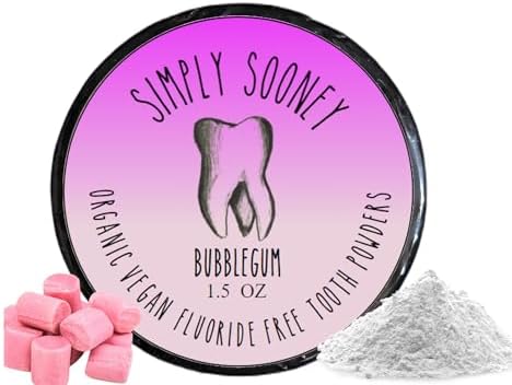 Remineralizing Vegan Mineral Tooth Powder I Bubblegum Formula for Kids I Natural Whitening I Stronger Teeth 1.5oz (1.5 oz jar)
