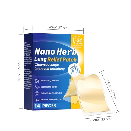 Lung Cleanse Patches - Soothing Care Patch To Improving Respiratory Function, Assist In Reducing Local Discomfort And Pain (1-Pack)