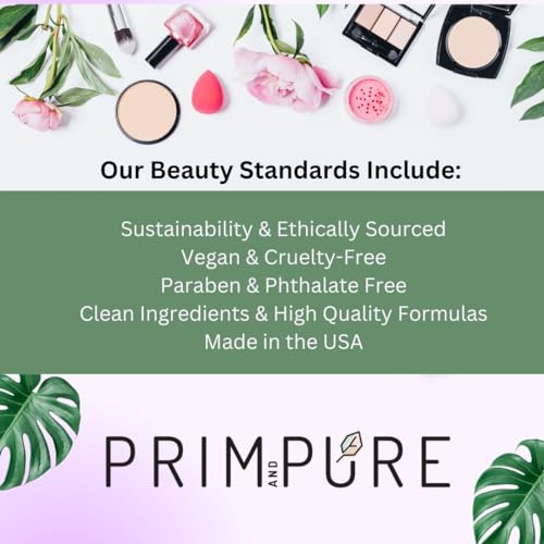 Prim and Pure Kids Makeup Gift Set - Stencil, Makeup Eyeshadow Bioglitter Lip Gloss and Cosmetic Bag Mirror Makeup Brush Accessories (Unicorn Pink)