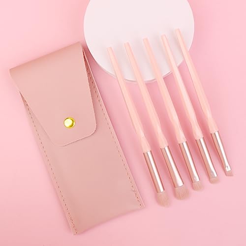 Pink Portable Eye Shadow Brush Set, Vegan Eyeshadow Brushes Set, Small Nose Contour Brush, Diamond Eyeshadow Brush, Eyeshadow Blending Brush, Colorful Eye Makeup Brushes Set Professional.