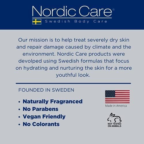 Nordic Care Foot Care Cream, 6 oz. | Foot Lotion for Cracked & Dry Skin | For Dry Feet, Cracked Heels & Callus Removal | Hypoallergenic & Lanolin-free | Essential Oils, Eucalyptus, Urea & Glycerin