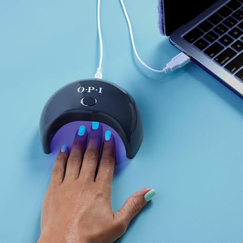 OPI GELement LED Curing Lamp for Gel Nail Polish | DIY Professional Salon Quality Manicure Results | 4 Finger Design & Mirrored Interior for Curing | 60 Second Timer