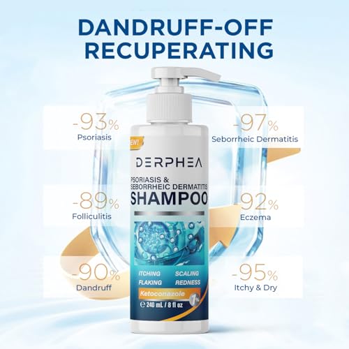 Psoriasis Shampoo: Seborrheic Dermatitis Shampoo, Folliculitis - for Eczema Dandruff Itchy Dry Scalp - Safe Ingredients for All Skin Types - 8 Fl Oz