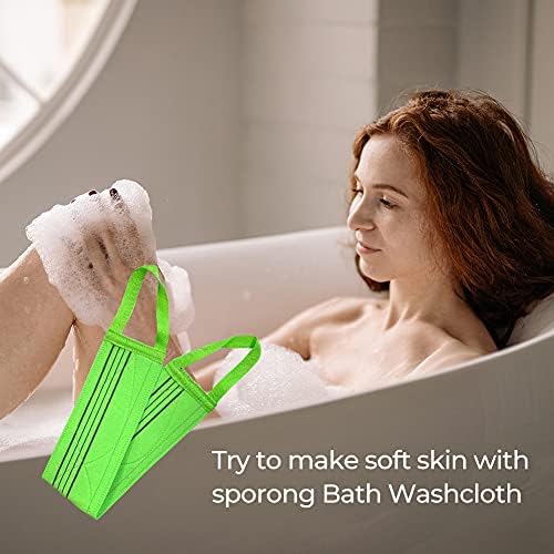x (3 pcs) Long Exfoliating Back Washcloth Bath Wash Towel Korean Italy Towel