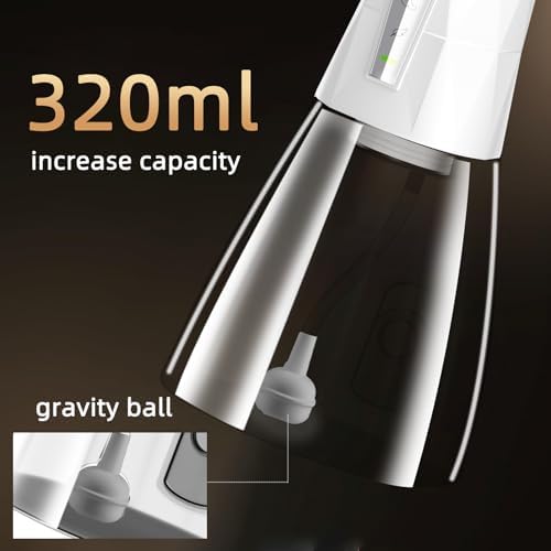 Tooth Flosser, 4 Modes, Portable 320ml Large Tank Water Flosser Oral Cleaner IPX7 Waterproof Cleaning Flosser for Home Travel (White