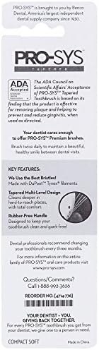 PRO-SYS® Adult Tapered Soft Toothbrush (Colorful 4-Pack) - ADA Accepted, Made with Soft Dupont™ bristles