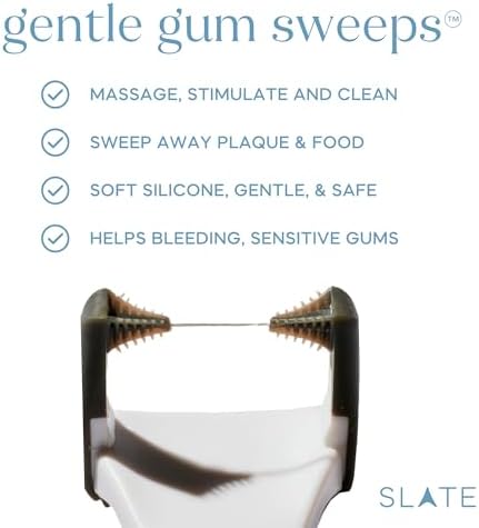 Slate Flosser Refills - 20 nHa Floss Heads | Reusable Woven Floss, Floss Without PFAS & Unwaxed Dental Floss | Slate Flosser Floss Refill | Includes Tongue Scraper & Gum Scraper