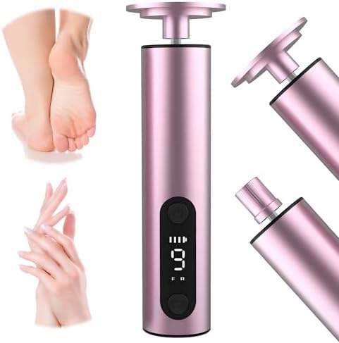 Electric Foot Callus Remover - 9-Speed Adjustable, Callus Remover for Feet with LED Display, Rechargeable & Wireless Pedicure Tools for Dead Skin