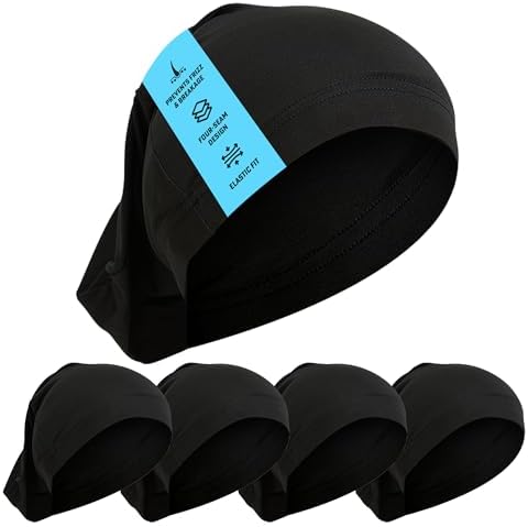 Unisex Dreadlock Cap | Hair Bonnet for Sleeping | Prevents Frizz & Breakage | Hair Protection from Dust and Debris | Sleep Caps - 5-Pack | PRIMERIVER