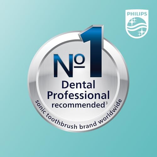 Philips Sonicare DiamondClean Smart 9700 Electric Toothbrush, Sonic Toothbrush with App, Pressure Sensor, Brush Head Detection, 5 Brushing Modes and 3 Intensity Levels, Lunar Blue, Model HX9957/71
