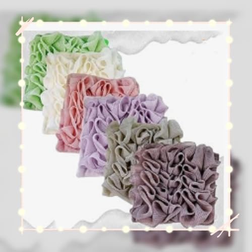 Washcloth Loofah Combo 2-in-1 Loufee Washcloth That Holds Bar Soap-Exfoliation Mesh Shower Ball for Body Wash & Smooth Skin+Free Loofah Dish Towel (Grey+Coffee+Pink)