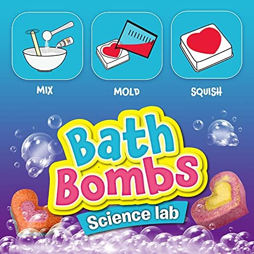 XXTOYS Bath Bombs Science Lab - Create 10 Baths Bombs, Bath Toys for Kids - Great Gifts for Girls Age 8-12, Crafts Kit for Girls, Spa Kit for Girl