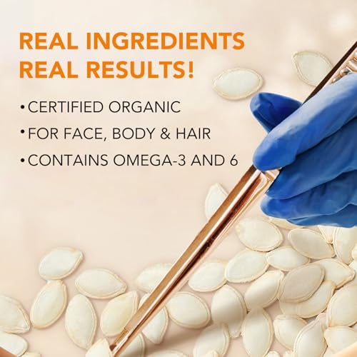 Rosemary Oil and Pumpkin Seed Oil Kit, Hair Growth Oil for Dry Damaged Hair, Moisturizing Scalp, Face, Nails, Body, Skin, Clear