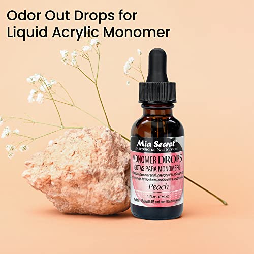 Mia Secret Monomer Drops - Peach Scent - 1oz - Odor Neutralizer - Liquid Acrylic