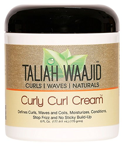 Taliah Waajid Curls Waves Natural - Curly Curl Cream | Extreme Curl Definition Hair Styling Gel | No Build-up or Frizz | 100% Paraben Free | Shea Butter & Sage - 6oz - 3Pack