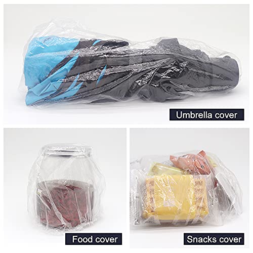 Maltose Disposable Shower Caps 100Pcs - Individually Wrapped 19.8" Large Thicker Plastic Shower Caps Waterproof Shower Hair Caps for Women Spa Home Hotel Hair Salon Portable Travel (Clear)