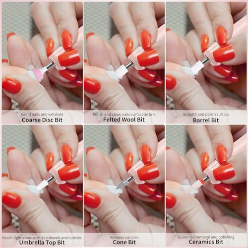 Electric Nail Drill, Professional Cordless NailDrill for Acrylic and Gel Nails, Portable Electric Nail Drill Efile Kit for Manicure Pedicure and Polishing Tools Design for Home Use