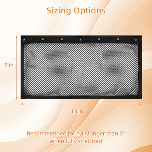 Lock Curly Hair Stretcher and Length Maintainer - Prevent Shrinkage with No-Heat Styling Net for An Elongated Look (13IN*4PCS)