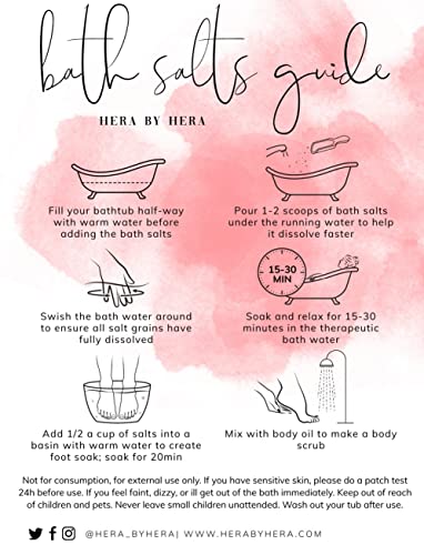 Soothing Bath Salts – 8 oz Relaxing Chamomile Lavender Soak with Epsom Salt, Himalayan Pink Salt and Sea Salt – Natural, Calming, Stress Relief and Soft Skin