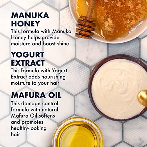 SheaMoisture Manuka Honey & Yogurt Hydrate + Repair Bundle – Protein Power Treatment & Multi-Action Leave-In Conditioner, 8 Oz Ea (2 Piece Set)