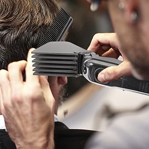 AFANSO Mega Hair Clipper Guards, 8pcs Gray, Fits Most Wahl Full Size Hair Clippers (3 Inch 8pcs)