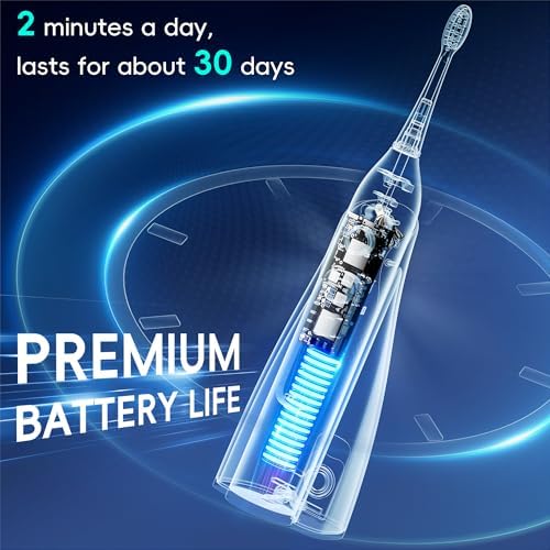 Electric Toothbrush with Water Flosser Combo, 3 Sonic Cleaning Modes, 5 Flossing Speeds, 4 Brush Heads, Portable Flossing Toothbrush for Adults Teeth Cleaning for Plaque Removal