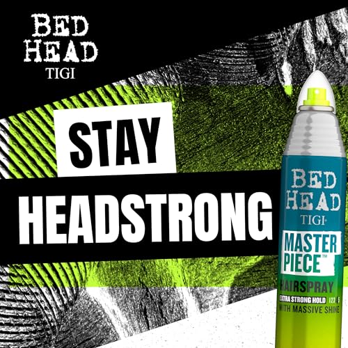 TIGI Bed Head Masterpiece Shiny Hairspray with Strong Hold - For All Hair Types - Extra Strong Hold & Shiny Finish - Use on Dry Hair - Premium Hair Care Products for Women & Men - 10.3 oz (Pack of 2)