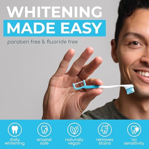 The Evolution of Oral Care Whitening | Prepasted On-The-Go Whitening Toothbrushes | 4-in-1 (Paste + Brush + Floss + Pick) | Individually Wrapped | Disposable | Travel Toothbrushes - (36-Pack)