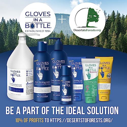 Gloves In A Bottle Non Greasy Healthcare Workers Hand Creams – Hand Cream for Nurses – Silicone Glove Cream – Water Resistant Dry Cracked Hands Treatment – Relief for Eczema – 2 oz & 8 oz with Pump
