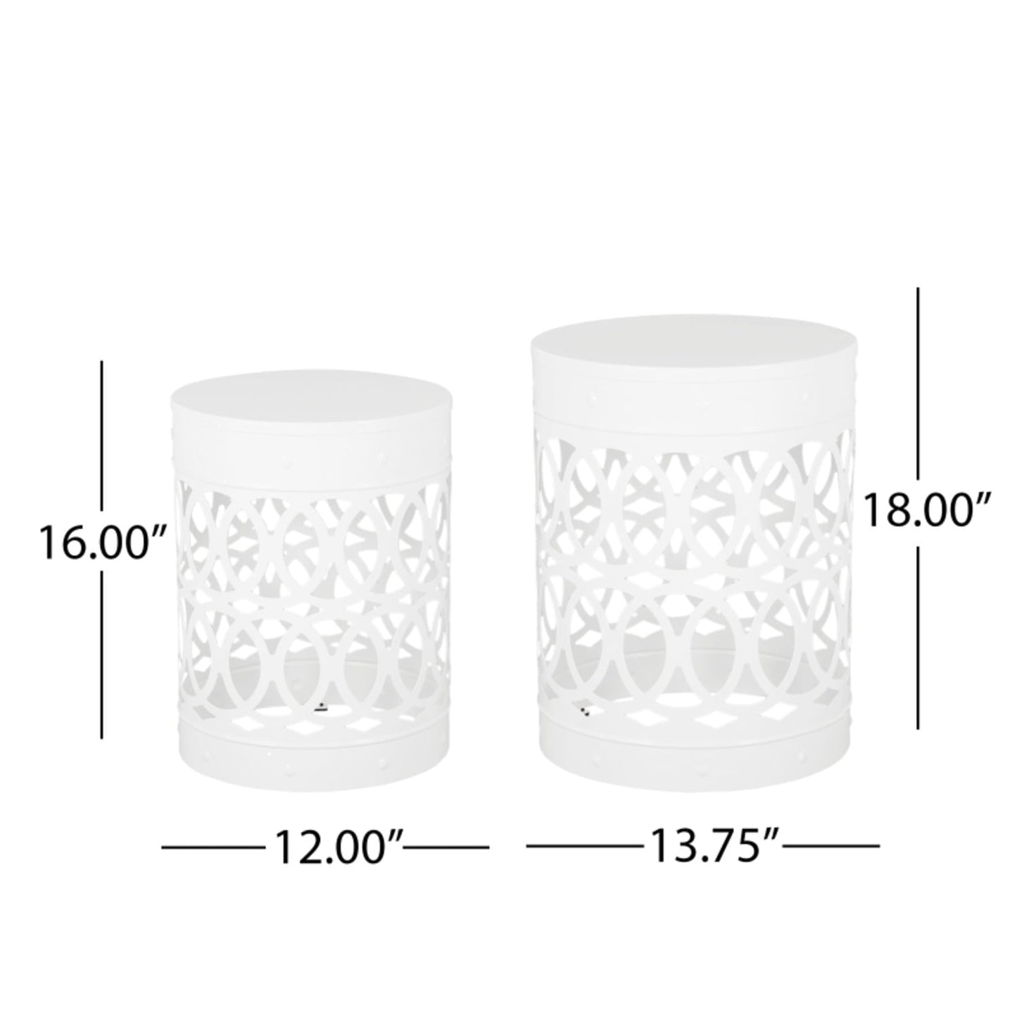 DIANJIE Outdoor Metal S 2 end table