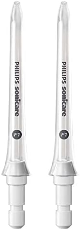 Philips Sonicare Standard F1 Oral Irrigator Nozzle Twin Pack - Oral Water Flosser use Cordless Power Flosser (Model HX3042/00)