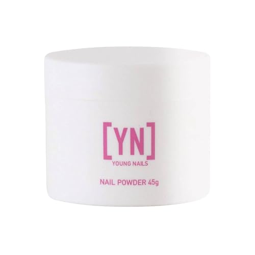 Young Nails Acrylic Core Powder - Self-Leveling Acrylic Nail Powder, Clear Nude Pink White Acrylic Powder for Nail Extenstion, Professional Grade, Superior Adhesion, Color - Clear, 45g