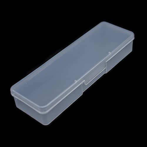 Manicure Tool Box, 8 Pieces Clear Box for Nail Tool, Transparent Personal Nail Box for Manicure, Plastic Nail Art Tool Box Storage Organizer Case Container for Organizing (7.1x1.96x1.18)