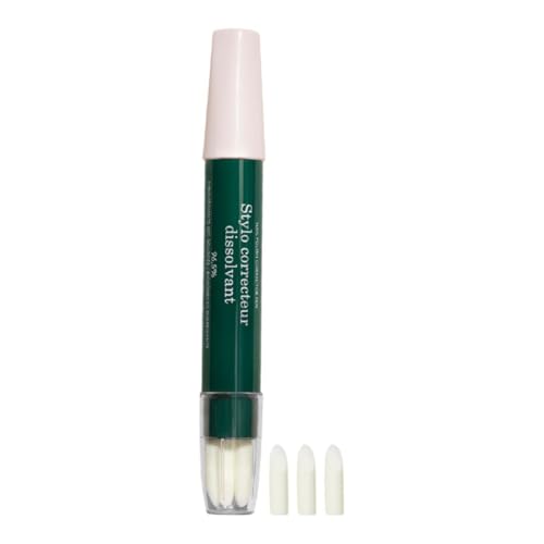 Manucurist Nail Polish Corrector Pen - Gel Nail Polish Corrector Pen + 3 Tapered Refill Tips - Acetone Free, Bio-Sourced Nail Polish Remover Brush - Gel Nail Polish Accessories Transparent
