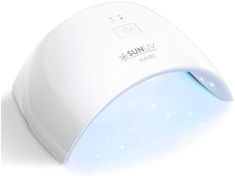 SUNUV UV LED Nail Lamp, Nail Dryer for Gel Polish UV Light for Gel Nails with Sensor 2 Timer SUN9C Blue Gift for Women Girl