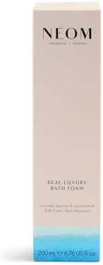 NEOM- Lavender, Jasmine & Rosewood Bath Foam, 6.76 fl oz | Real Luxury Range | Coconut & Almond Oil | Scent to De-Stress | Vegan & Cruelty Free