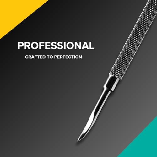Rui Smiths Pro Cuticle Pusher with 2 Ends - Stainless Steel Manicure Tool - Style 106